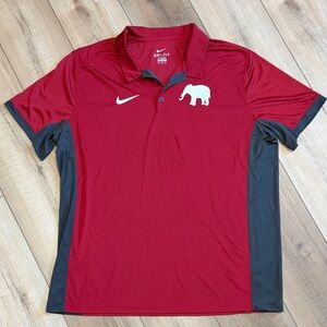 Nike Men's Dry Fit ALABAMA-Polo Shirt in Red and Gray